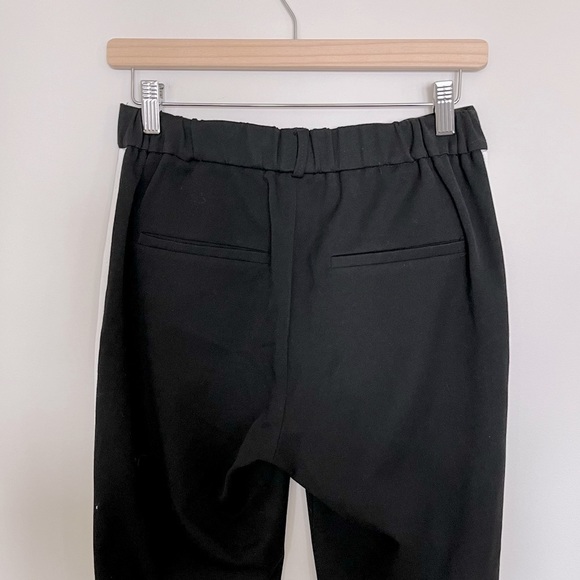 ZARA Cropped Black Tuxedo Pant with White Stripe - Picture 5 of 6